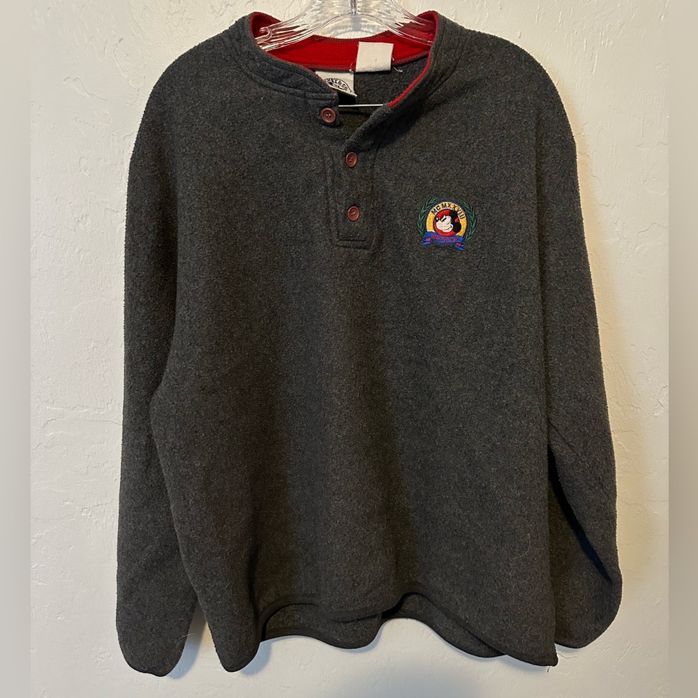 Vintage Walt Disney World Sweatshirt Mickey Mouse Grey Mens 2XL Graphic Fleece